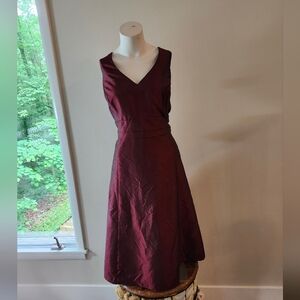 David's Bridal Sz 24 Maroon Tea Length Dress